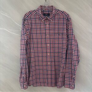 Vineyard Vines Men’s L Blue/Pink Plaid Long Sleeve Shirt Preppy
